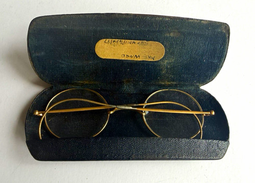 Antique round gold metal full - antique,