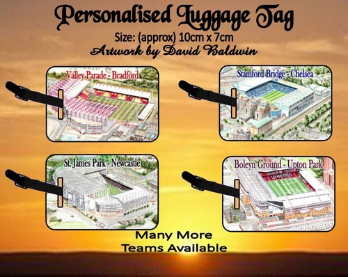 Luggage tag football ground - luggage,