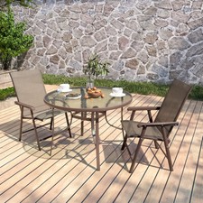 Garden Furniture Outdoor Lounge Folding Chairs Table Conservatory Patio Balcony