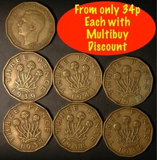 Threepence 1937 -1952 George