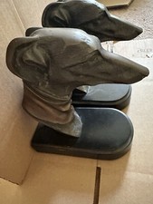 fine pair Bronze  Greyhound