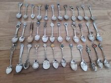 Collectors of souvenir 36 Decorative Vintage Silver Plated Teaspoons.