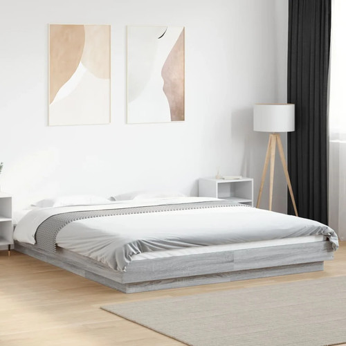 Modern wooden queen - size, 160cm
