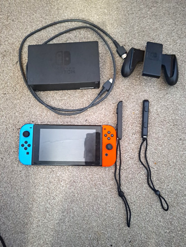 Nintendo switch neon blue - nintendo, blue/red