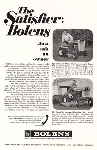 1969 bolens tractor satisfier - 1969,