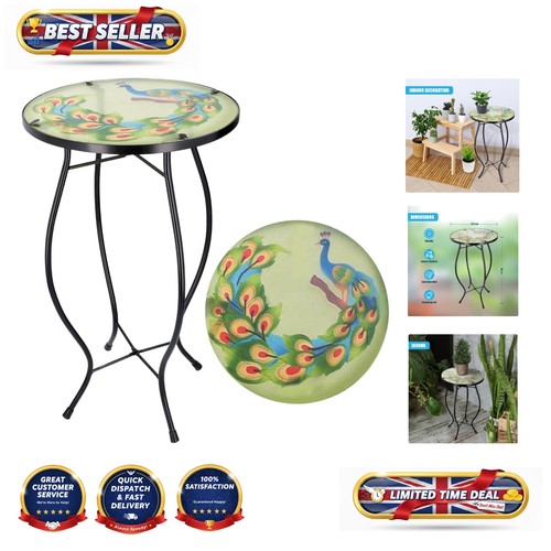 Peacock mosaic garden table - garden,