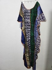 African Kaftan Dress One Size Fits All - Patchwork style - Tie Dye cotton fabric