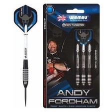 Winmau Andy Fordham Black Onyx Darts 90% Tungsten Steel Tip Darts - 23g