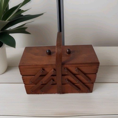 Vintage wooden accordion - vintage,