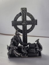 Vintage Pewter Wizard Figurine