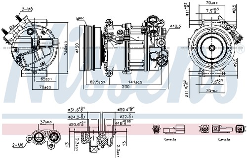 Nissens 891004 compressor - nissens-oe,