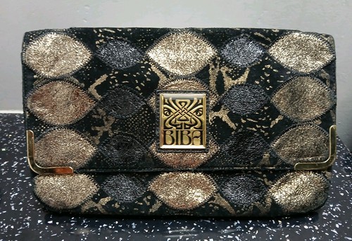 Biba vintage suede black gold - biba,