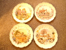 Royal Albert The Country Garden Year Four  Seasons Set of 4 Plates.
