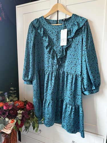 Zara teal blue - teal, animal