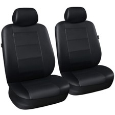 2 Seat Covers Car Front PU Leather Chair Protector Cushions Interior Accessories