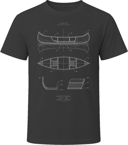 Canoe patent blueprint - canoe,
