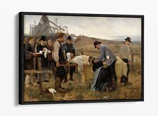 ERIK HENNINGSEN, A WOUNDED WORKMAN -FLOAT EFFECT CANVAS WALL ART PIC PRINT
