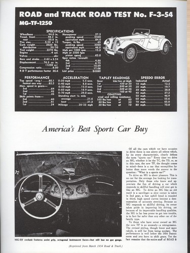 Road track article reprint - road, &