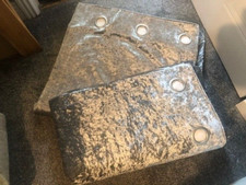 NEXT GREY Crushed Velvet Eyelet Lined Curtains 168x229CM ( 66x90" )