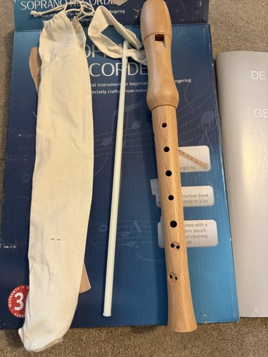 Wooden soprano recorder flute - wooden,