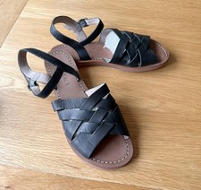 Fat Face Navy Woven Leather