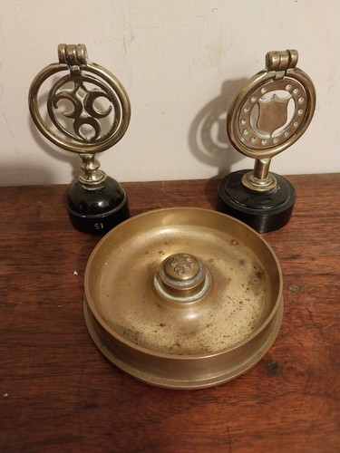 Ww2 trench art ashtray and - , two