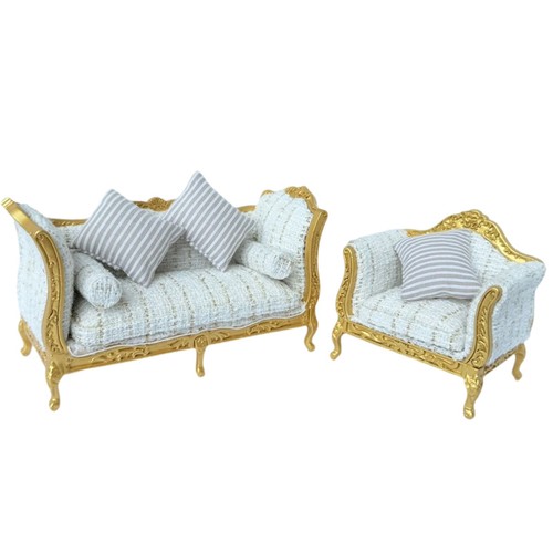 Golden sofa scale - golden, 1:12