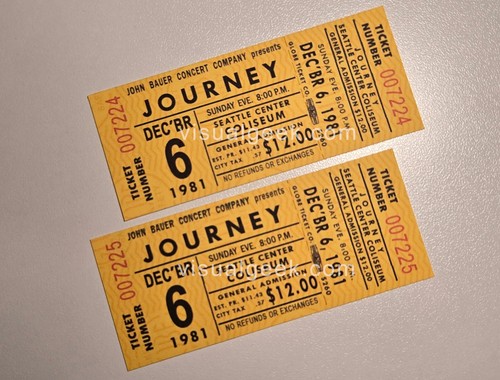 Pair journey concert tickets - journey,