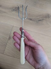 Toasting fork with faux bone