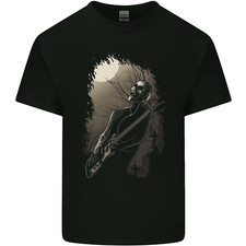 Midnight Rock n Roll Music Skull Guitar Mens Light Cotton T-Shirt