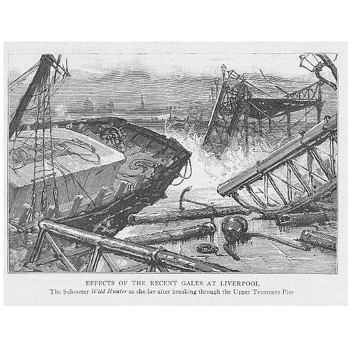 Liverpool schooner breaking - schooner,