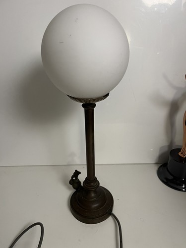 Art deco old gas lamp - bronze,