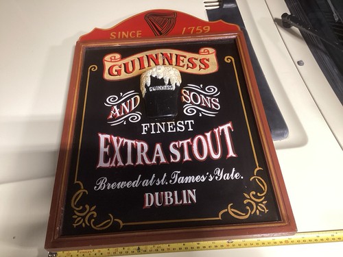 Vintage large guinness wooden - large,