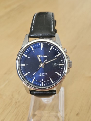 Seiko kinetic mens leather - seiko,