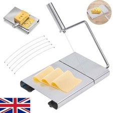 Cheese Slicer Stainless Steel Board Butter Cutter With 5 Wires Cutting Handle UK