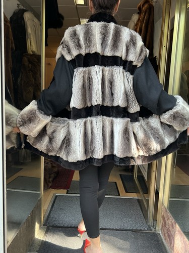 Chinchilla with mink jacket - chinchilla,