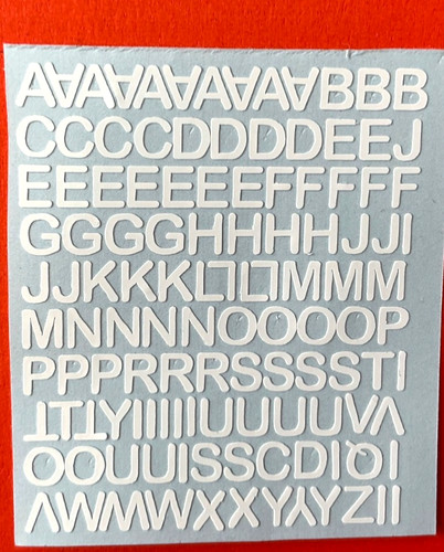Vinyl letters 100 white 5mm - letters,