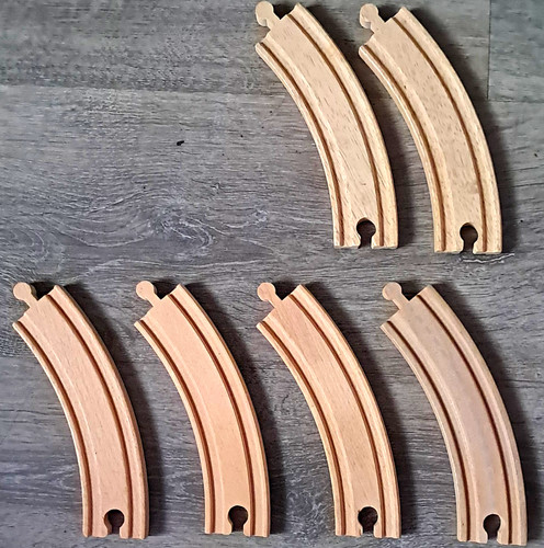 Wooden toy train track - wooden,