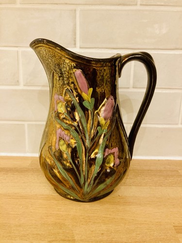 Vintage copper lustreware jug - vintage,