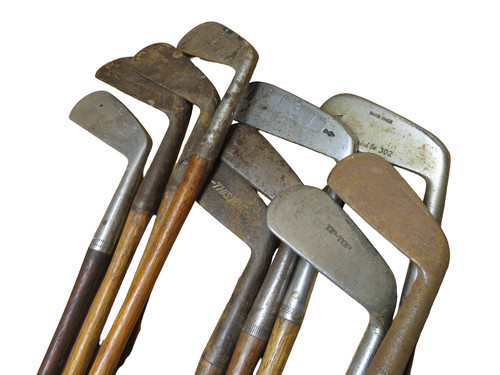 Vintage hickory golf - hickory, irons