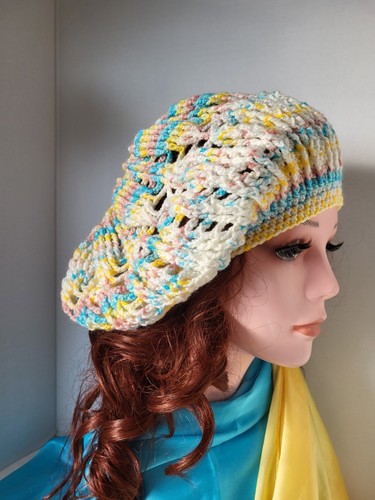 Handmade crochet beret hat - handmade,