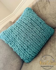 Chunky Hand Knitted Cushion In