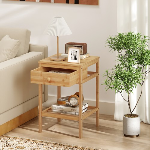 Bedside table bamboo - bedside,