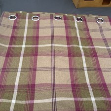 Dunelm Beige Red Checked Lined