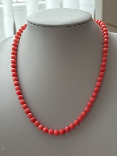 Pink coral bead - coral, (dyed)