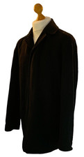 Marks & Spencer Collezione Mens Long Coat Wool Blend Large 43" Black Overcoat