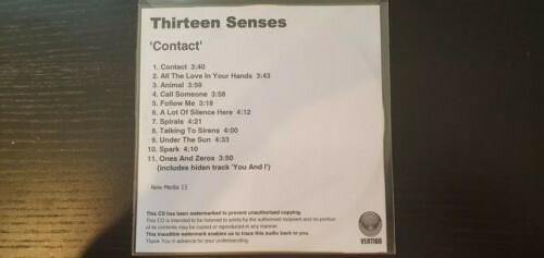 Promo thirteen senses - cd:,