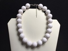 White Chunky Bead Choker