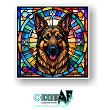 German Shepherd Dog Stained