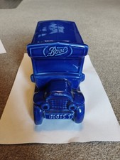 Collectable WADE Boots Blue Ceramic Large 8” Delivery Van Money Box 1995